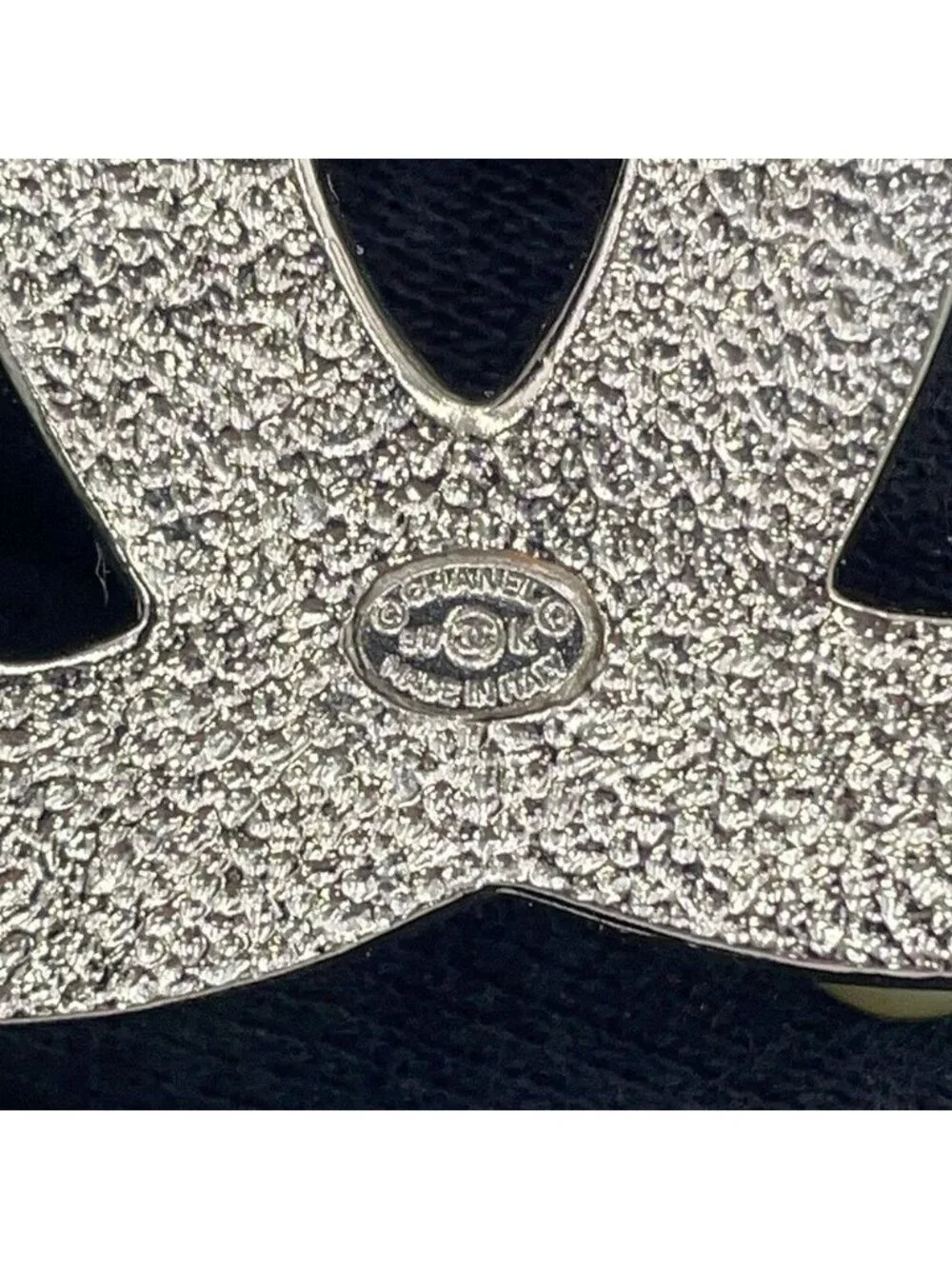 Chanel Brooch CC Logo Rhinestone Faux Pearl Metal 17k